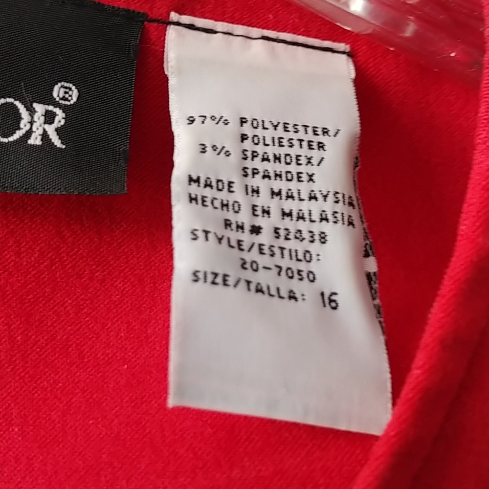Sag Harbor Color Block Zip Front Suit Jacket - Picture 3 of 4